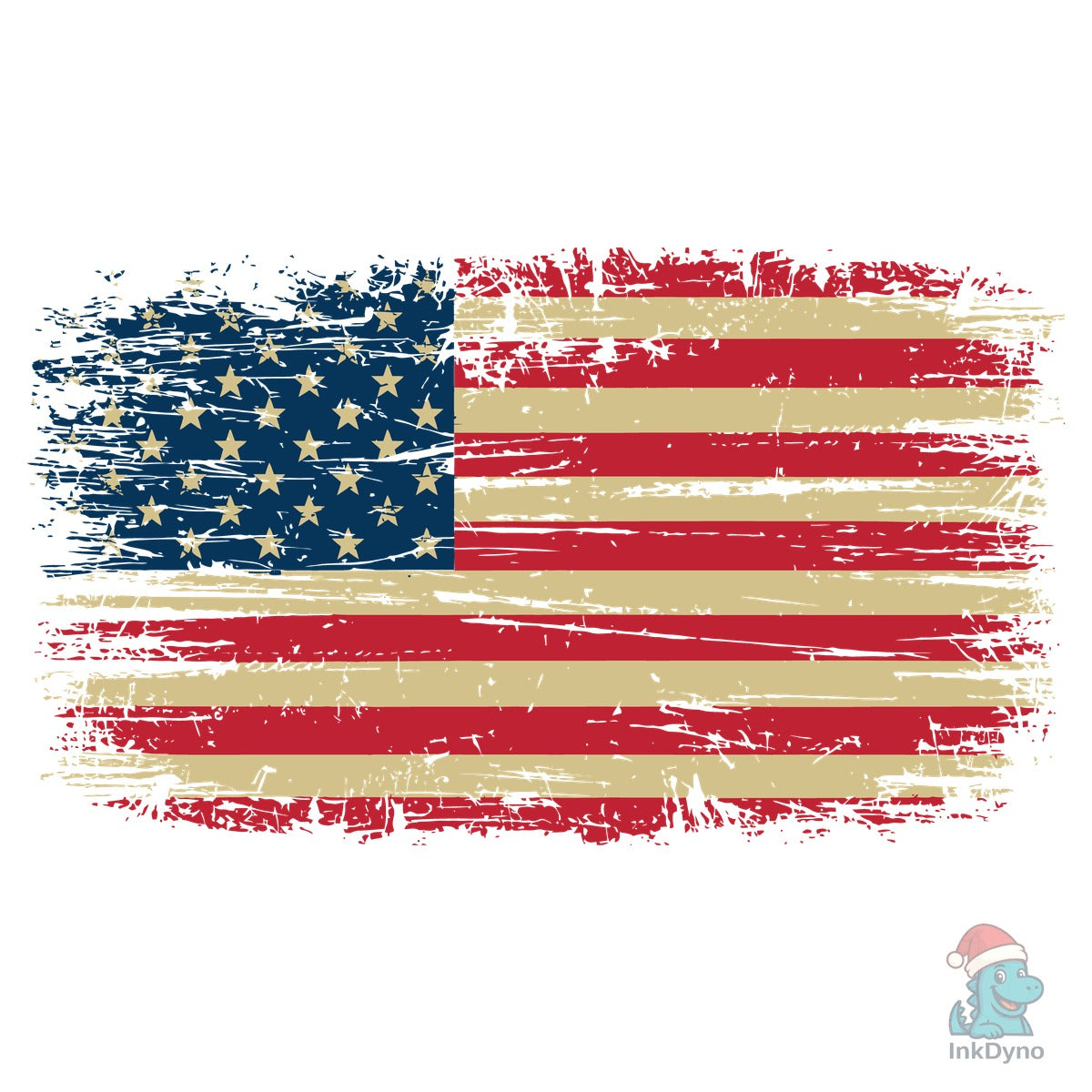 Patriotic Distressed USA Pride Flag