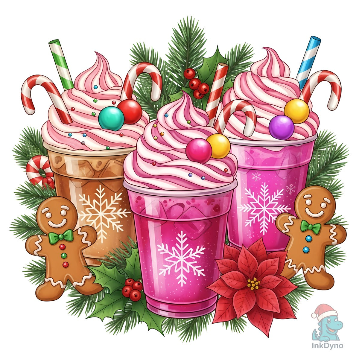 Festive Holiday Drink Illustration