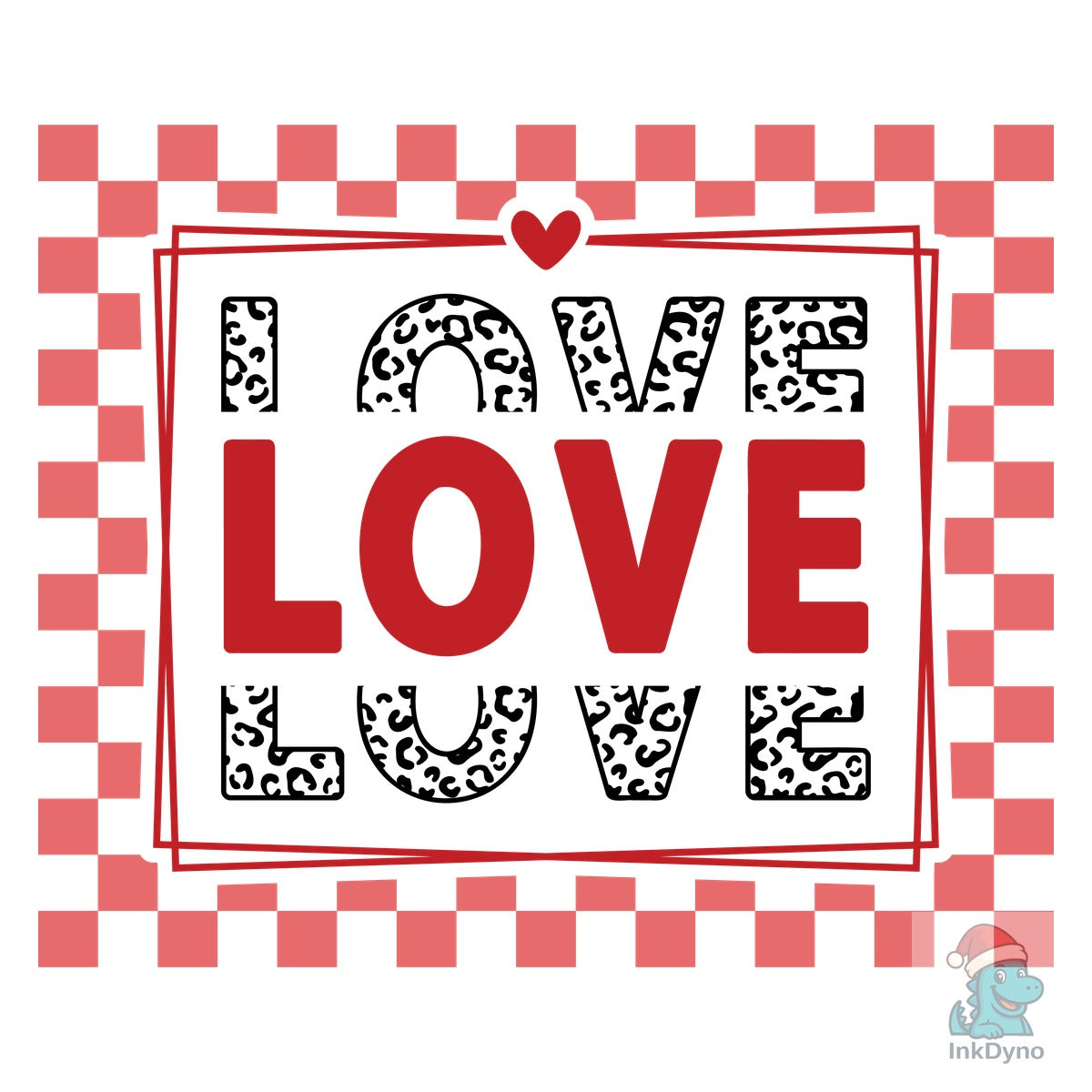 Valentine Leopard Checkered Love