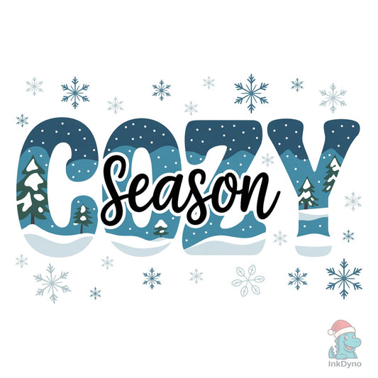 Blue Winter Cozy Season - DTF Transfer