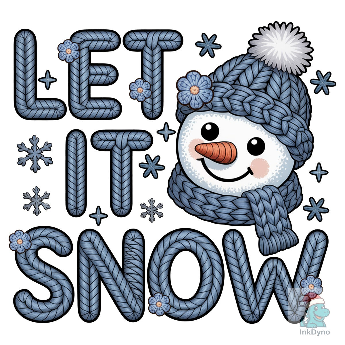 Let It Snow Faux Yarn Texture