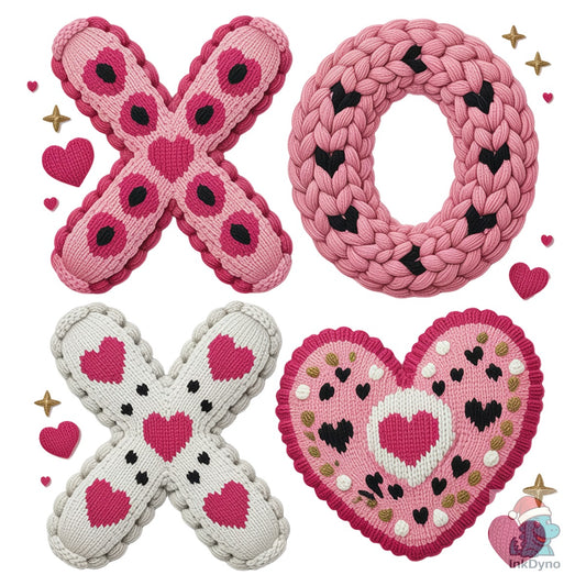 XOXO Knit Xoxo Latch Hook Yarn Croc - DTF Transfer