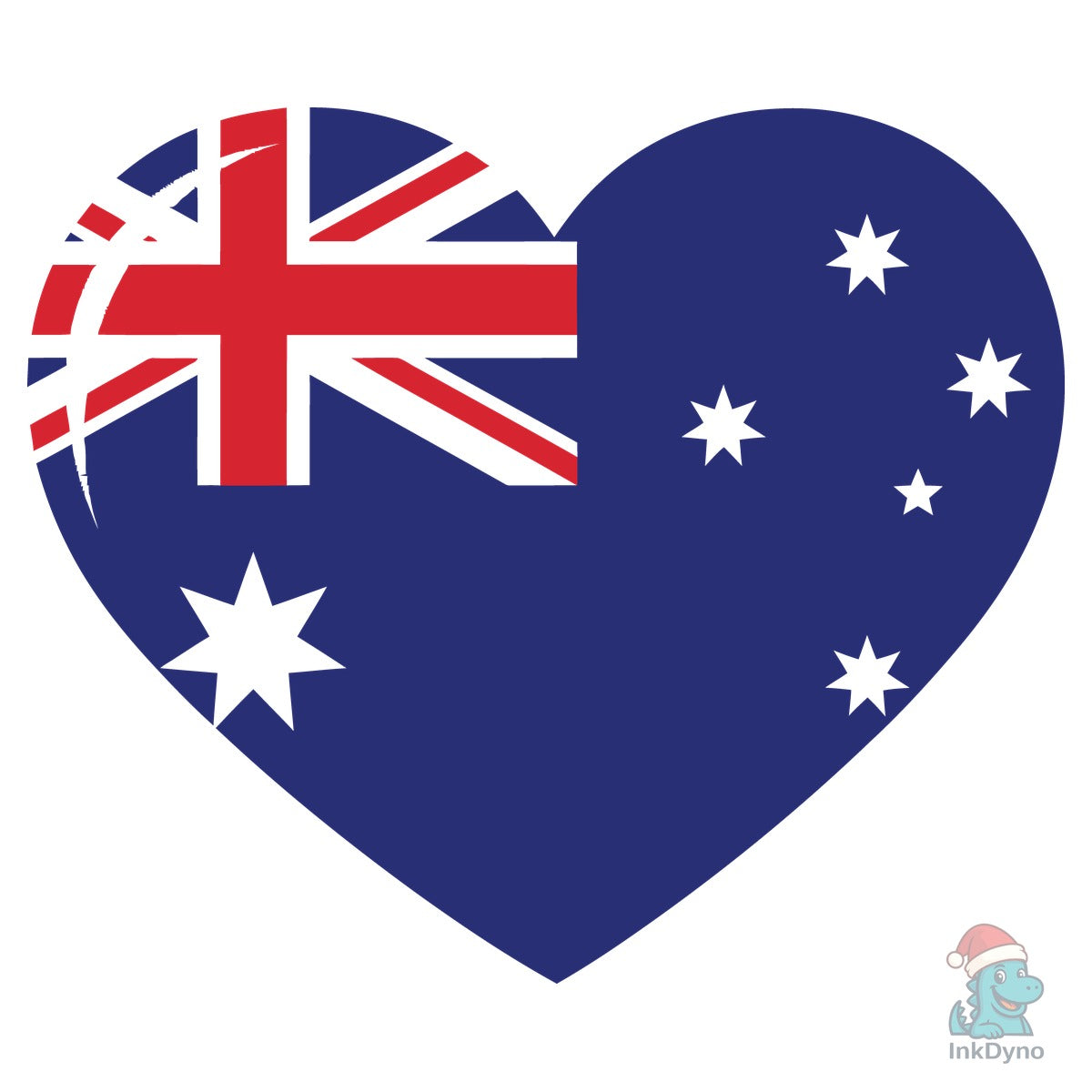 Australian Flag Heart Love Design
