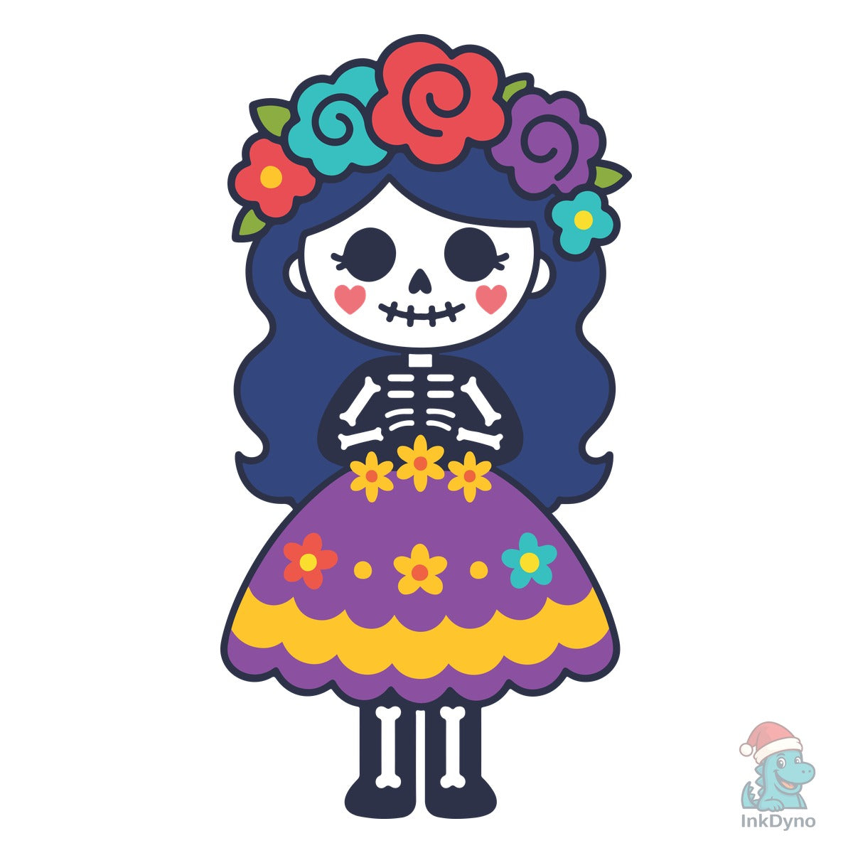 Cute Skeleton Girl Design