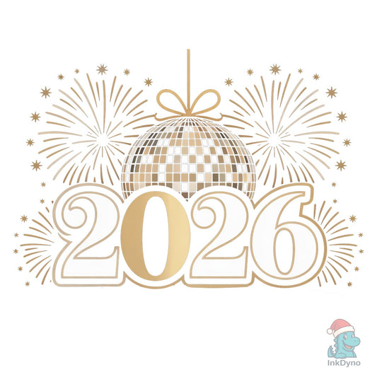 Happy New Year 2026 2026 Glitter - DTF Transfer