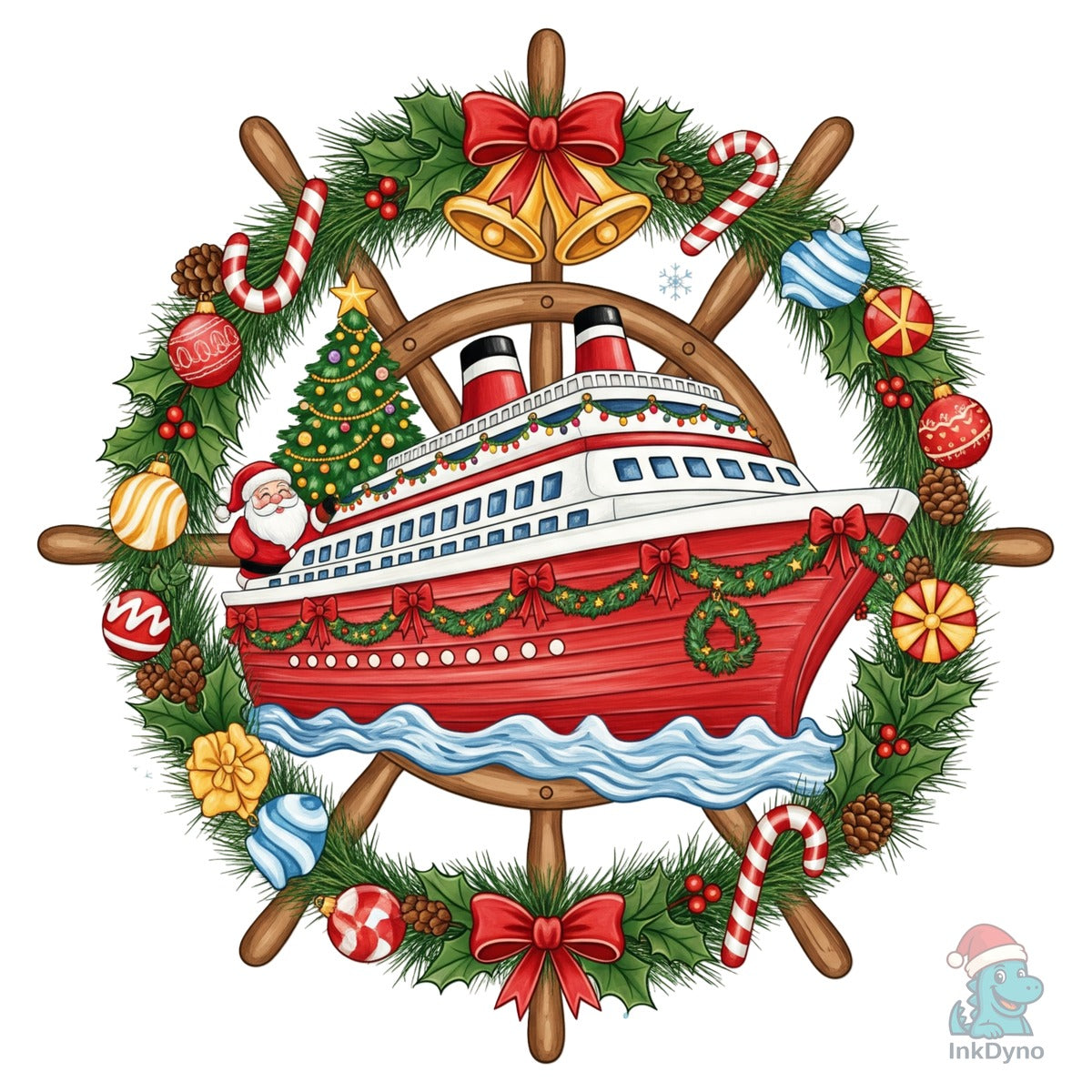 Preppy Hand Painted Christmas Cruise