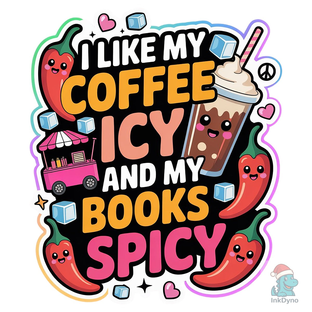 Book Lover with Iced Coffee and Chili