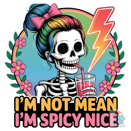 I'M NOT MEAN I'M SPICY NICE - DTF Transfer