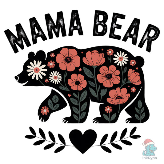 Mama Bear Retro Flower Vintage Sublimate - DTF Transfer