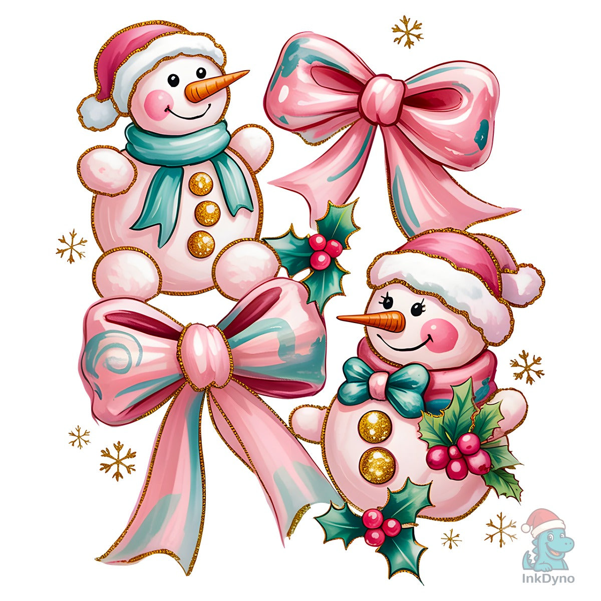 Snowman Christmas Coquette Winter