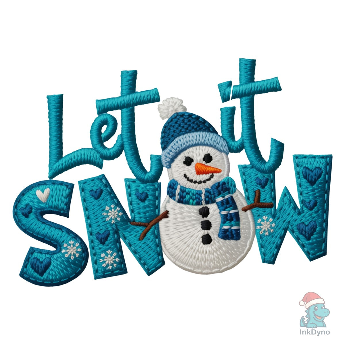 Let It Snow Faux Yarn Winter Snowman