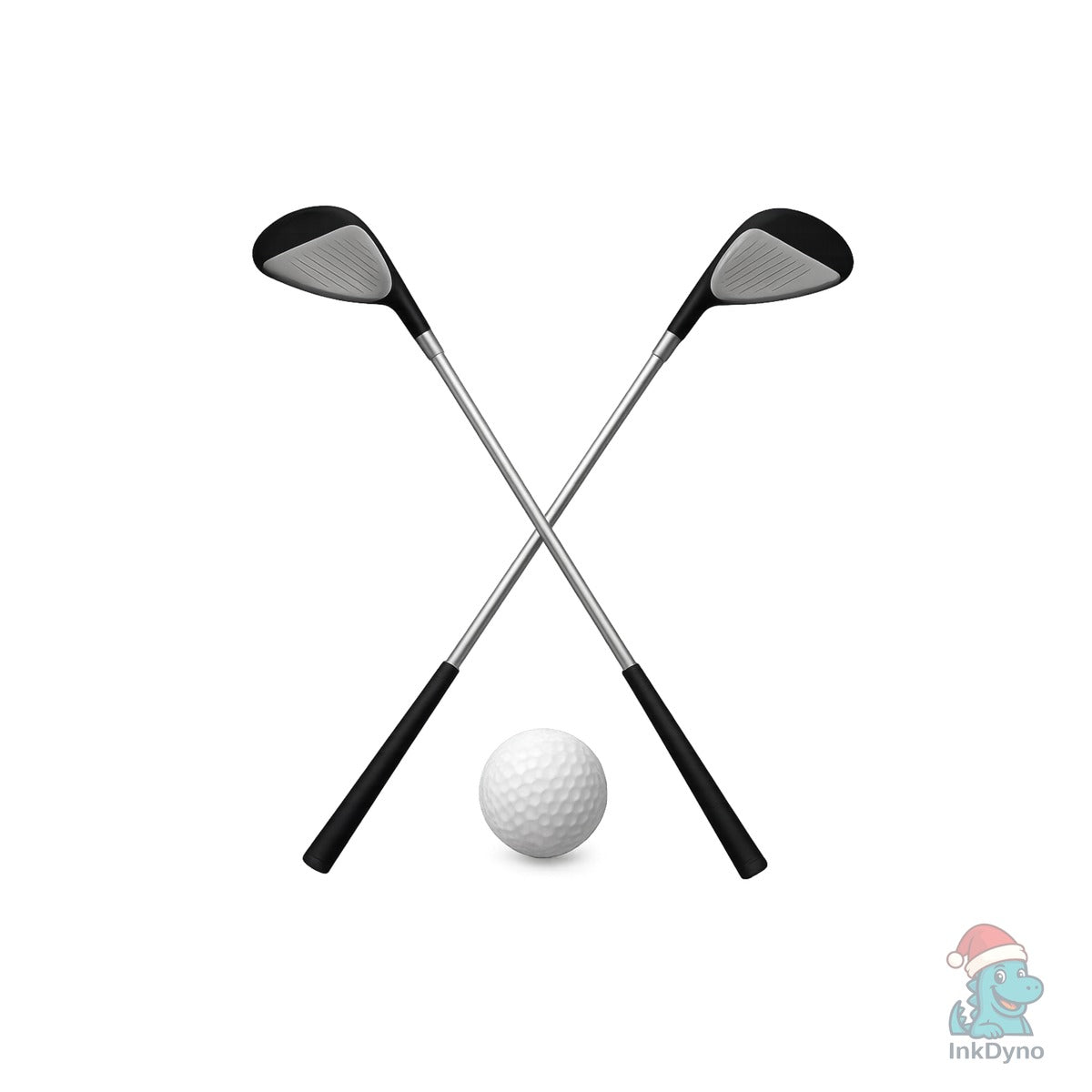 Golf Clubs with Golf Ball Icon