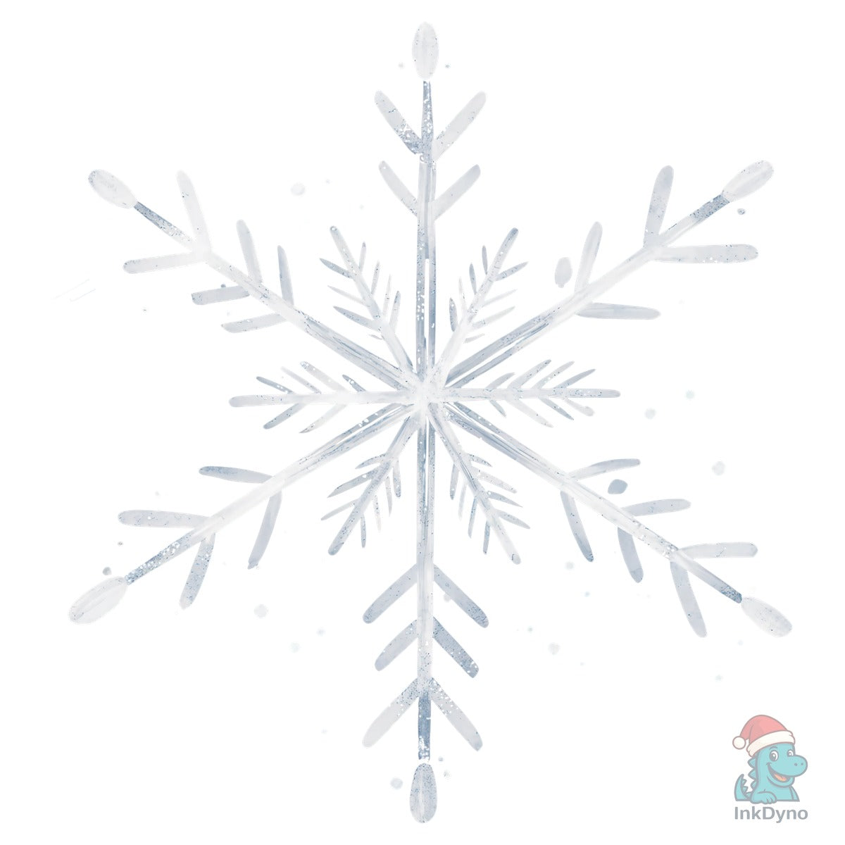 White Grunge Snowflake Design