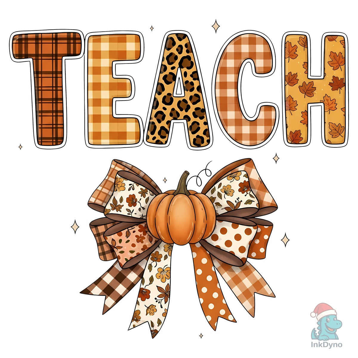 Autumn Plaid Leopard Print Teacher