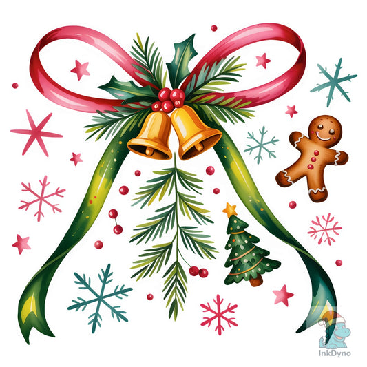 Custom Christmas Bow - DTF Transfer