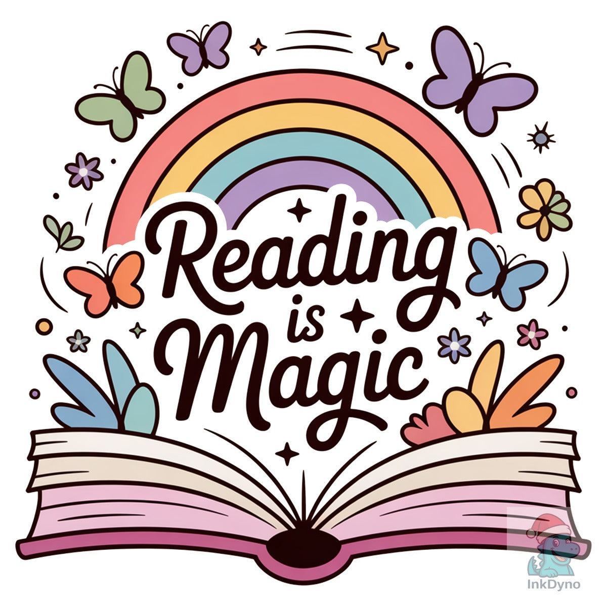 Rainbow Book Lover Reading is Magic