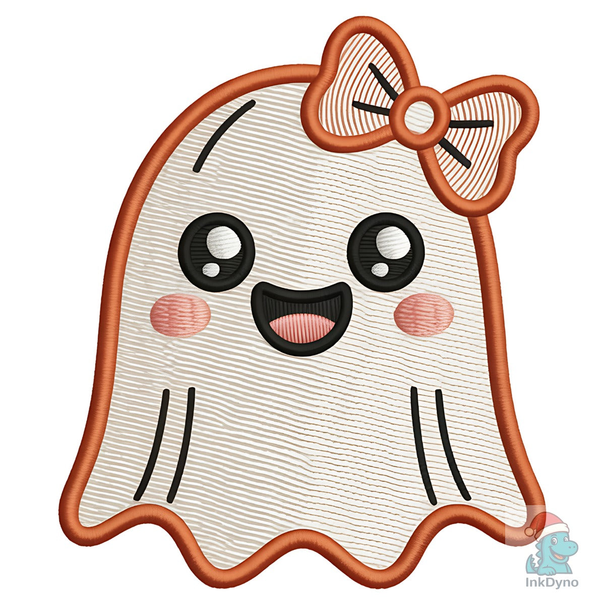 Happy Cute Ghost Embroidery