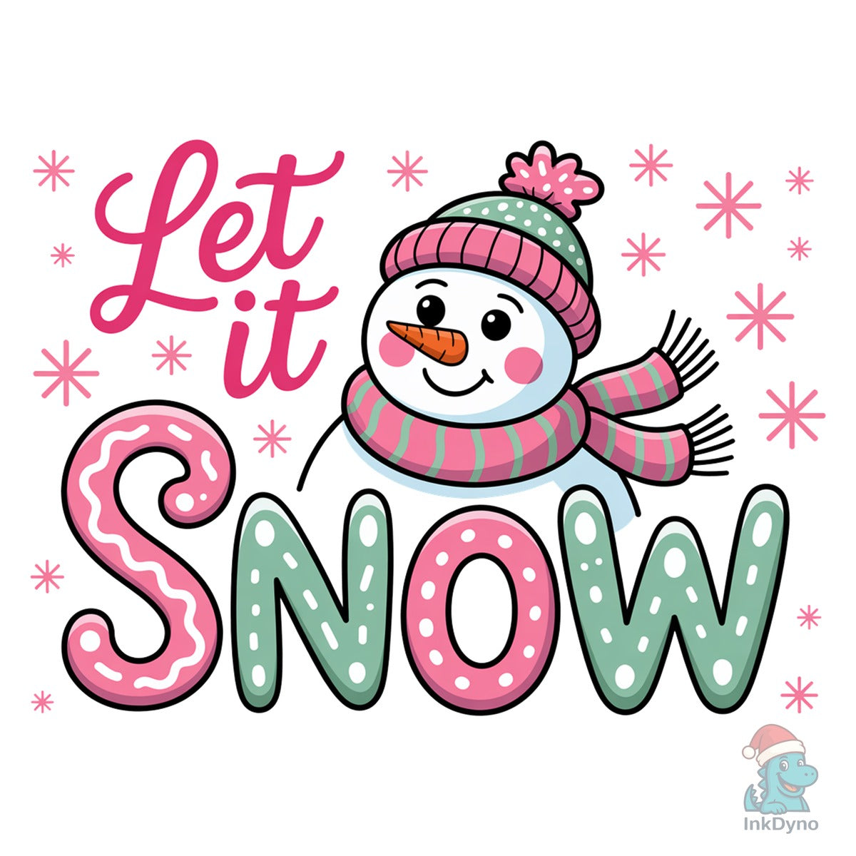 Let It Snow brushstroke Coquette