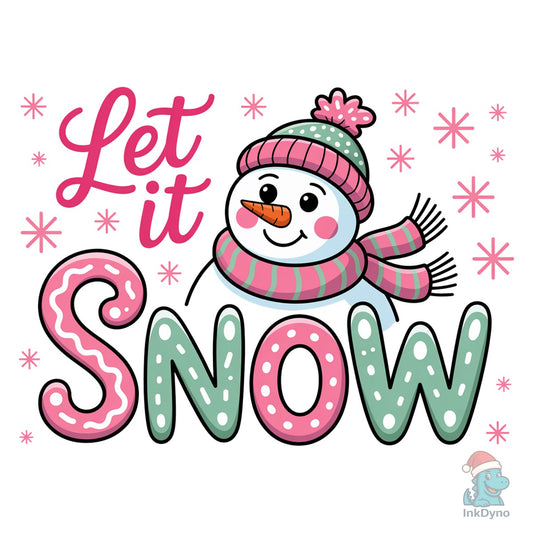 Let It Snow brushstroke Coquette - DTF Transfer