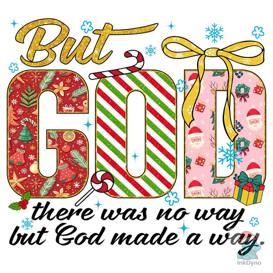 But God Christmas Faith Quote - DTF Transfer