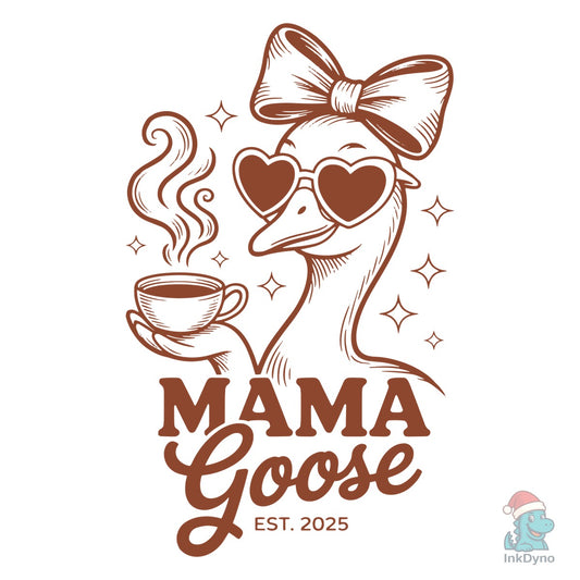 Floral Mama Goose T-shirt Design - DTF Transfer