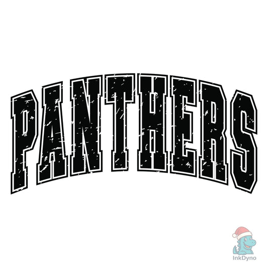 Distressed Panthers Retro Panther - DTF Transfer