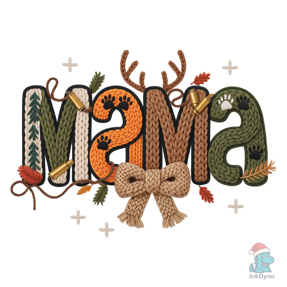 Faux Yarn Hunting Mama Camo T-Shirt