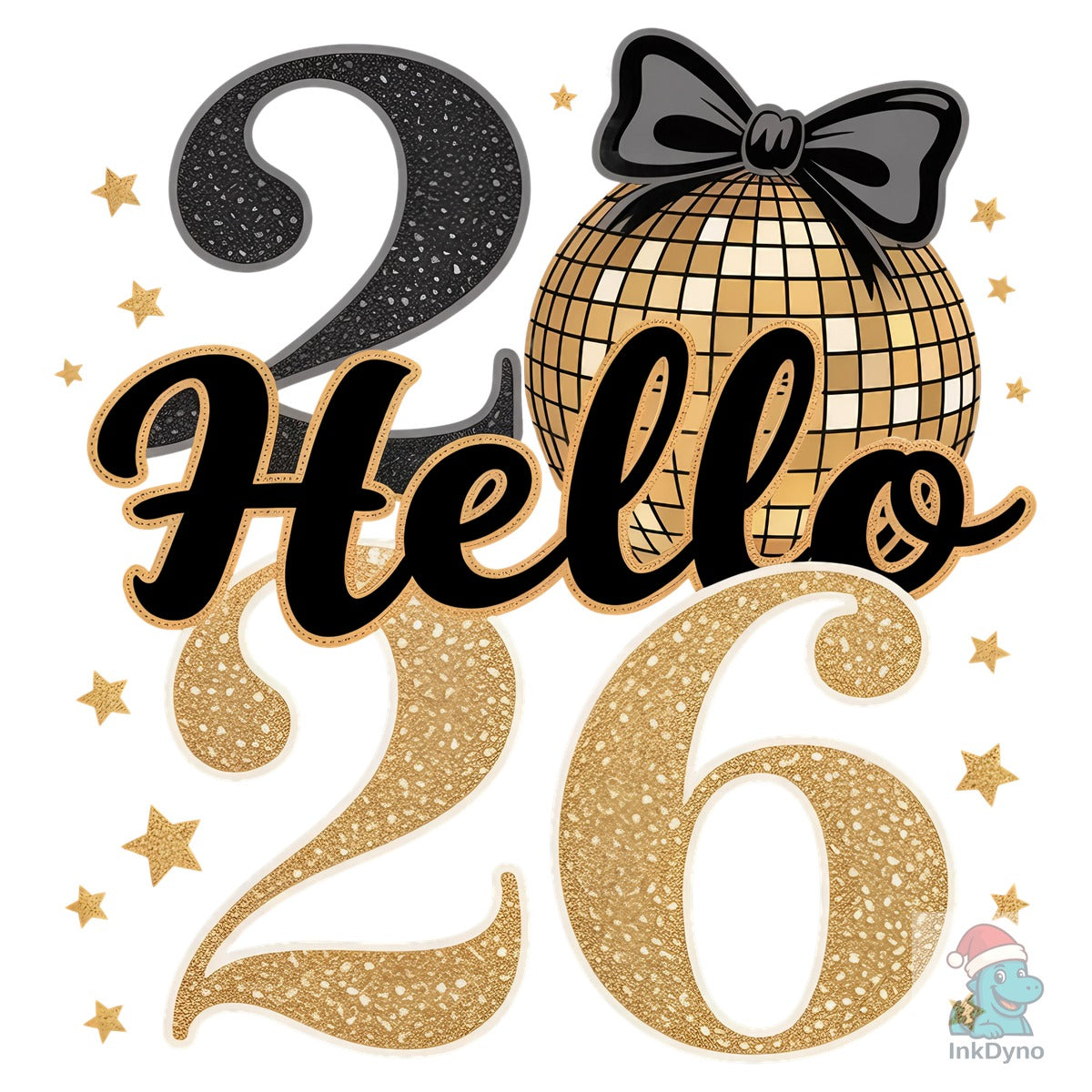 Hello 26 New Year Disco Design