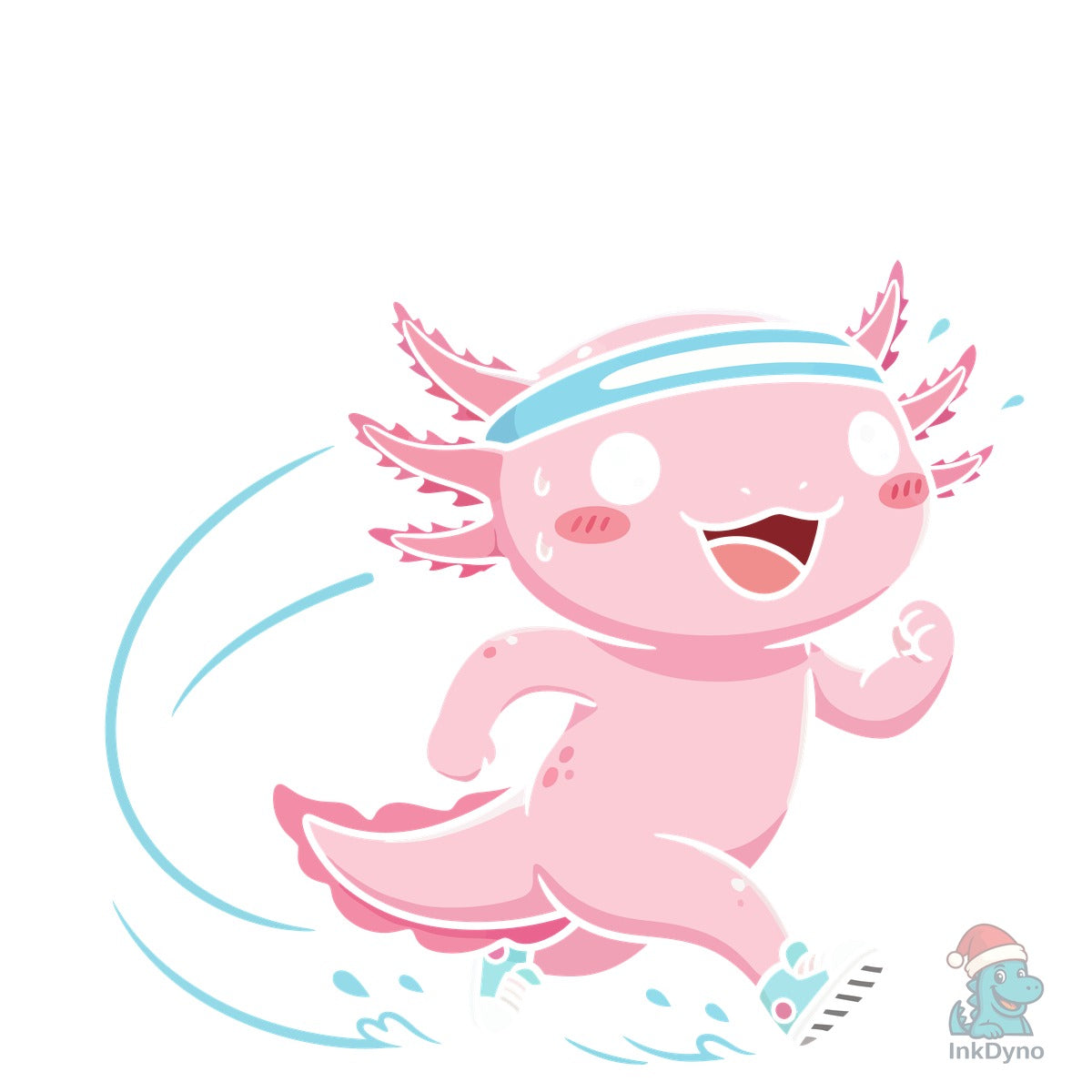 Runalotl Cute Axolotl Running Tee