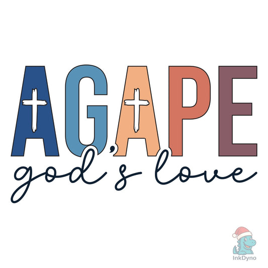Agape God's Love Christian Grace - DTF Transfer