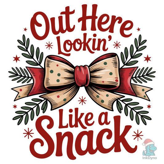 Christmas Coquette Bow Snack - DTF Transfer