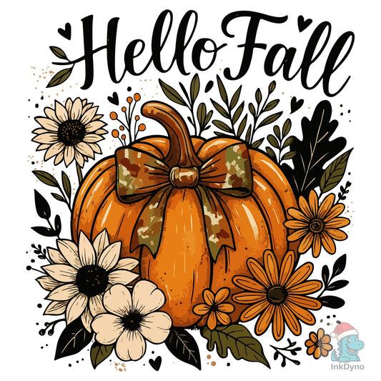 Hello Fall Pumpkin - DTF Transfer