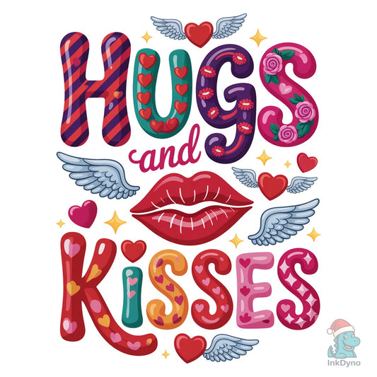 Hugs and Kisses Valentine - DTF Transfer