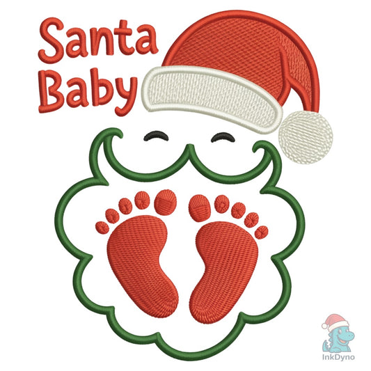 Santa Baby Embroidery Christmas - DTF Transfer