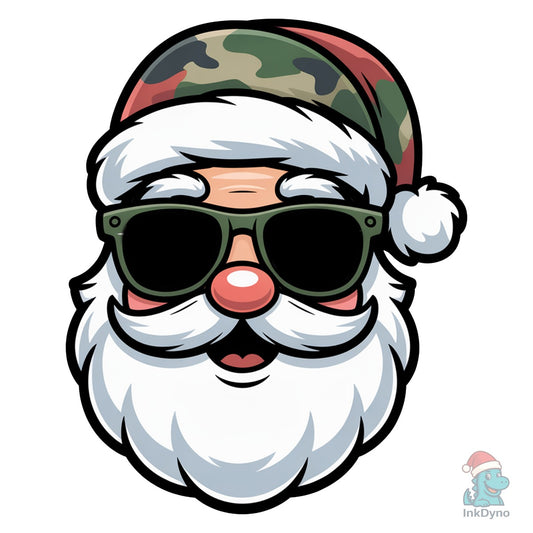 Cute Santa Camo Hunting Santa - DTF Transfer