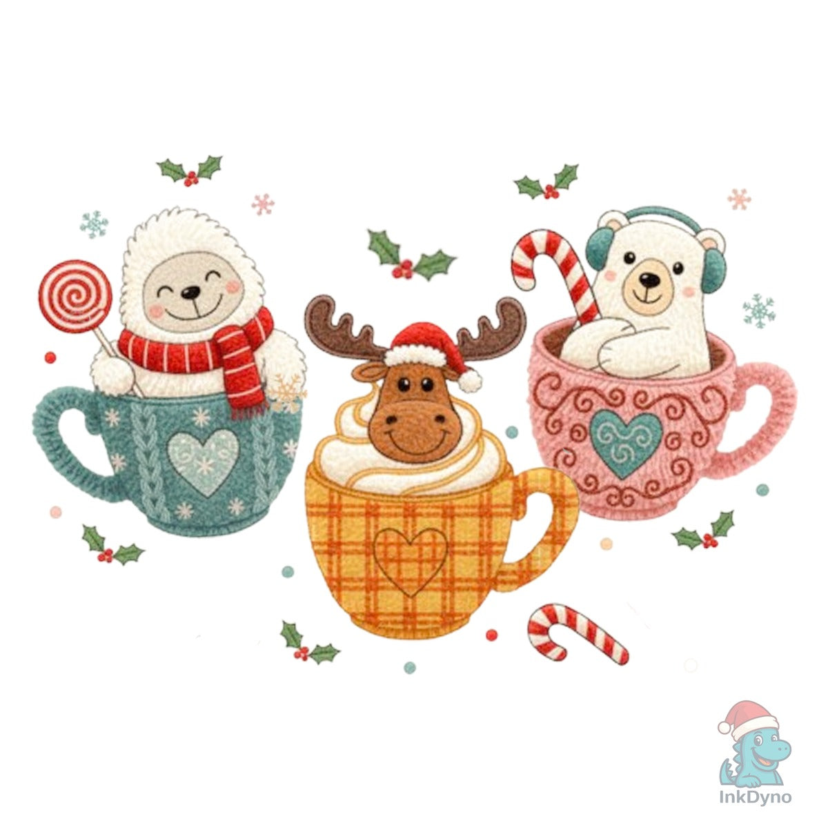 Latch Hook Embroidery Christmas Mugs