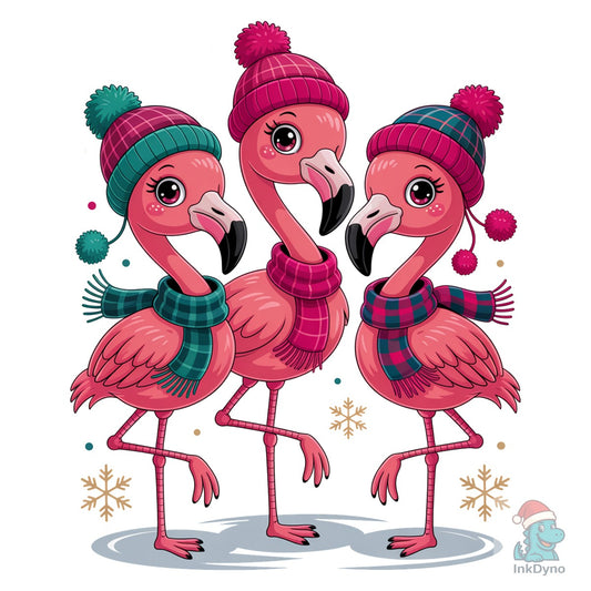Christmas Flamingo Christmas - DTF Transfer