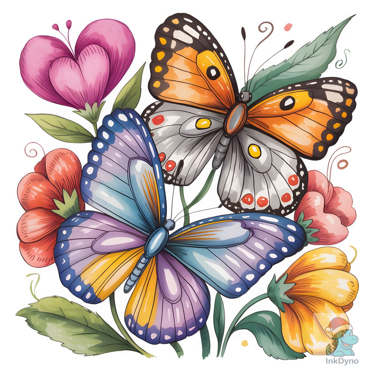 Floral Butterfly Sublimation
