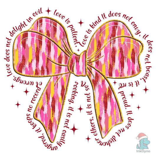 Love is Patient Bow Christian - DTF Transfer