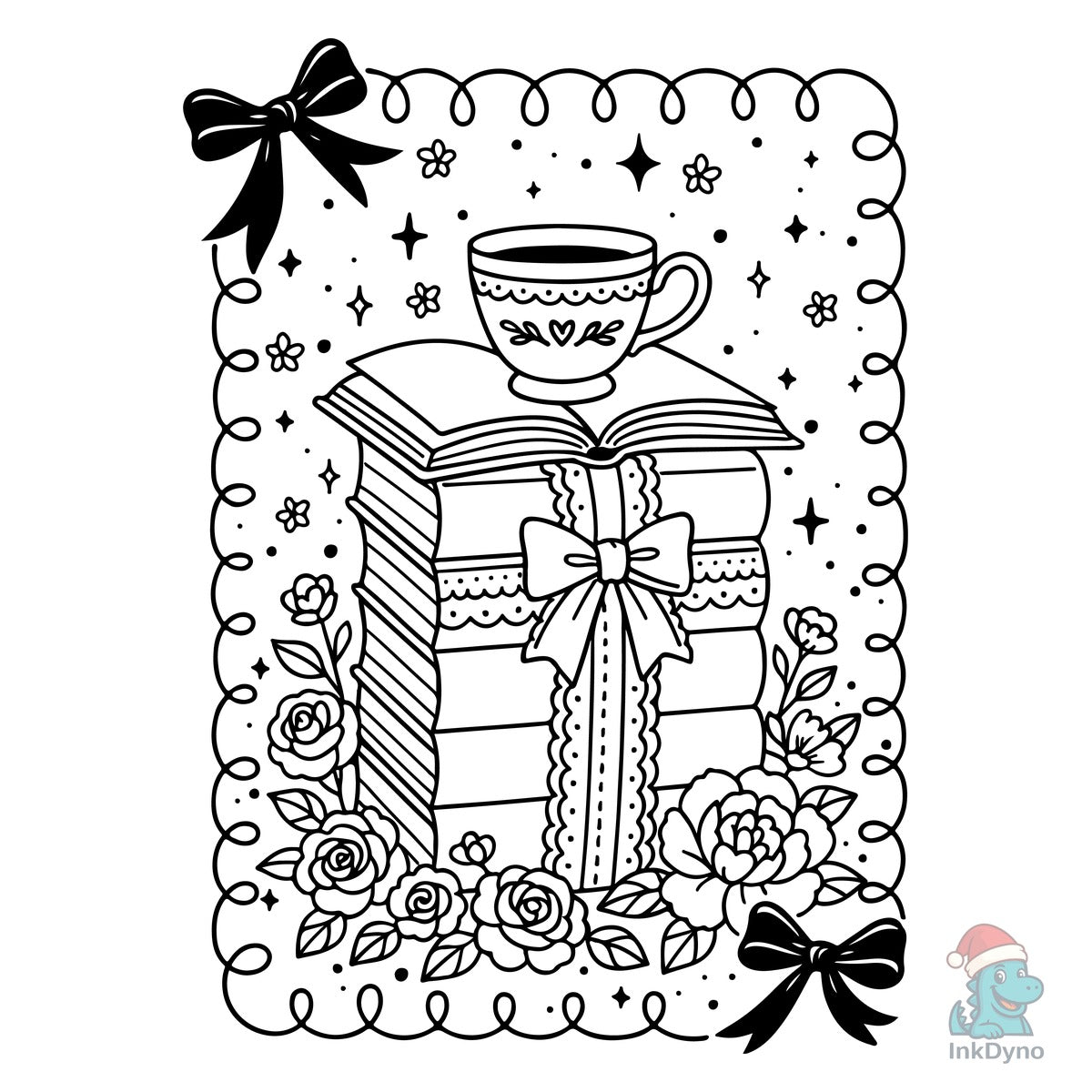 Book Stack Book Lover Print