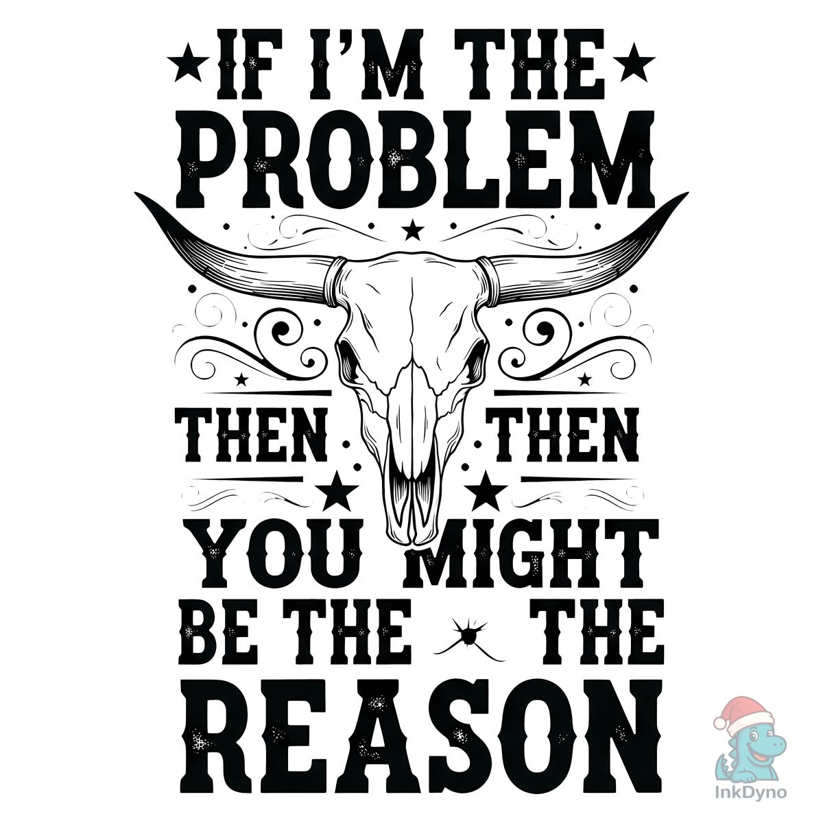 Cowboy Longhorn Skeleton Sublimation