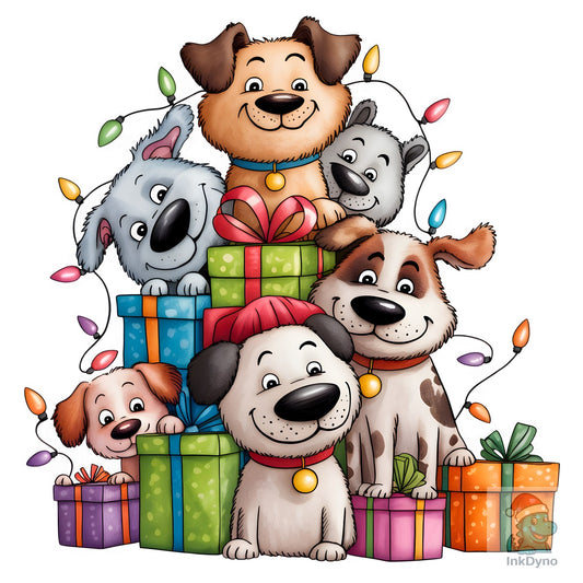 Christmas Dogs Pet Lovers - DTF Transfer