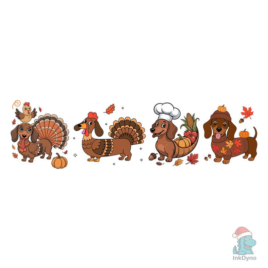 Thanksgiving Dachshund Dog Lover - DTF Transfer