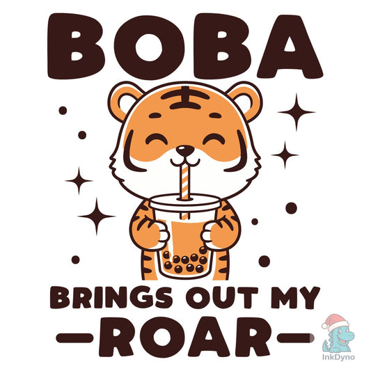 Funny Animal Bubble Tea T-Shirt Design - DTF Transfer