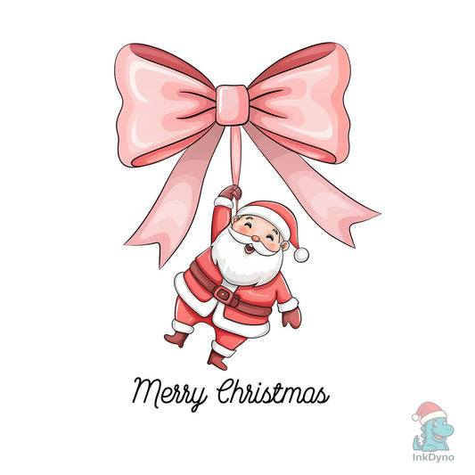 Pink Santa Coquette Merry Christmas - DTF Transfer