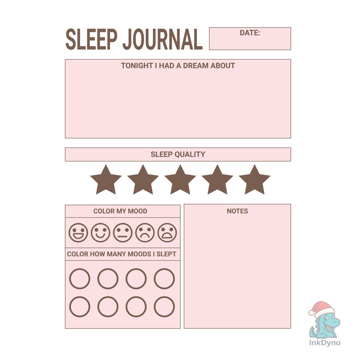 Sleep Planner Sleep Quality KDP Interi