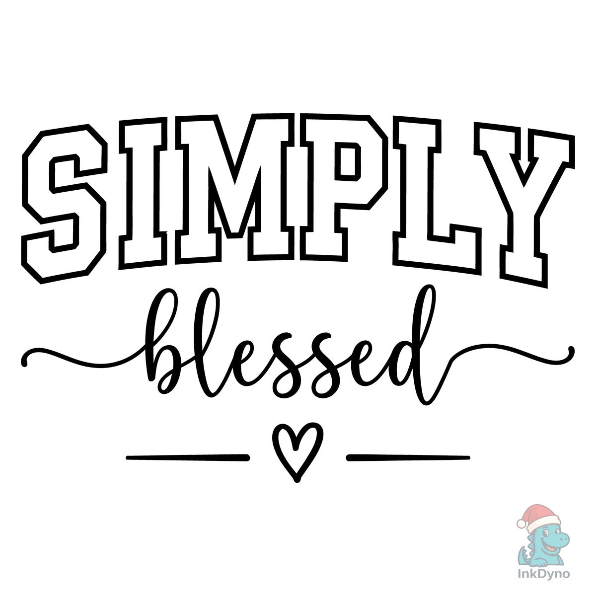 Simply Blessed Inspirational Typography