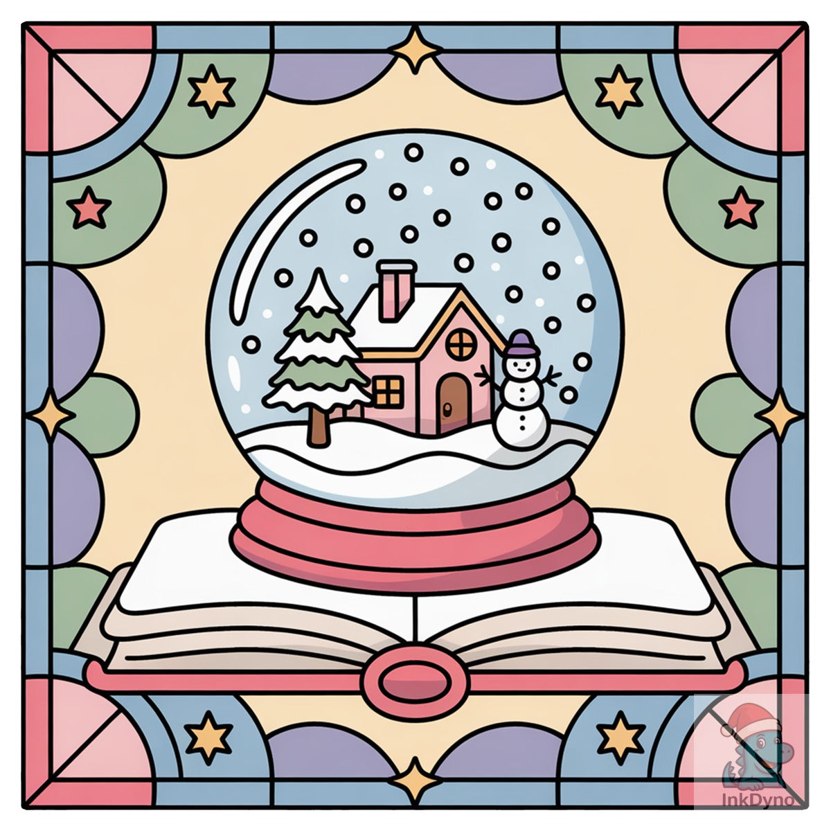 Snow Globe on Book Holiday Design