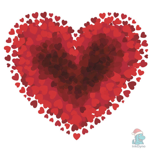Valentine Heart Textured Design Dtf - DTF Transfer