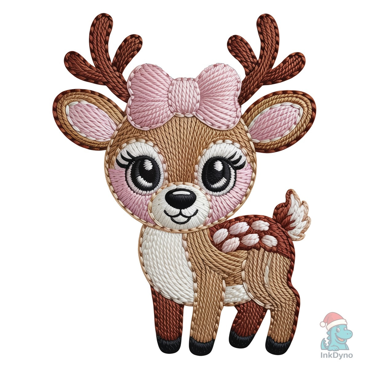 Faux Yarn Deer Embroidery